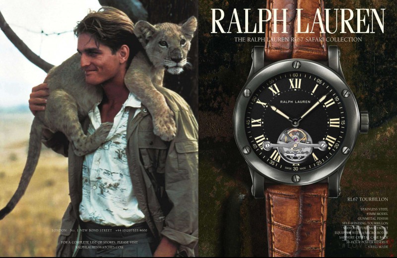 Ralph Lauren Safari Collection advertisement for Spring/Summer 2013