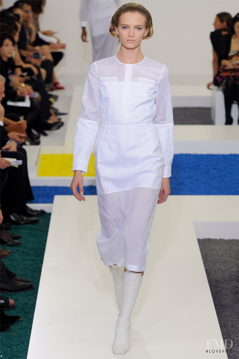 Daria Strokous featured in  the Jil Sander fashion show for Spring/Summer 2012