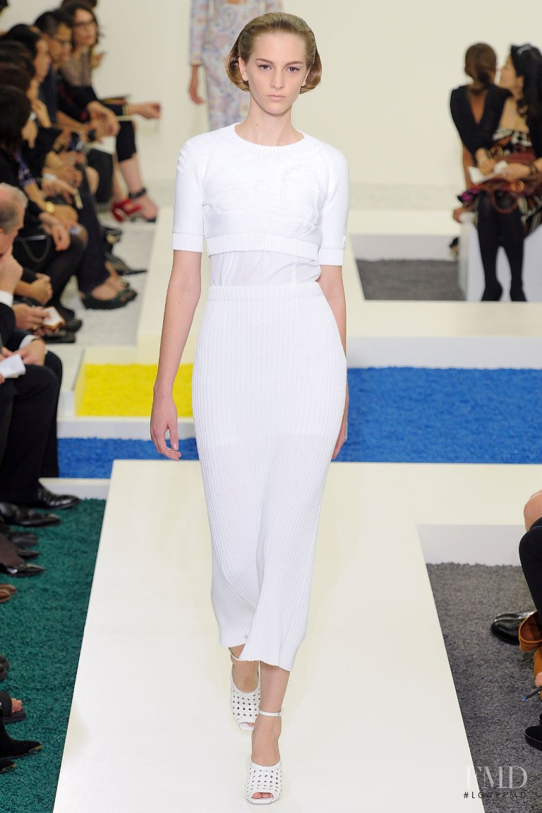 Rosanna Georgiou featured in  the Jil Sander fashion show for Spring/Summer 2012