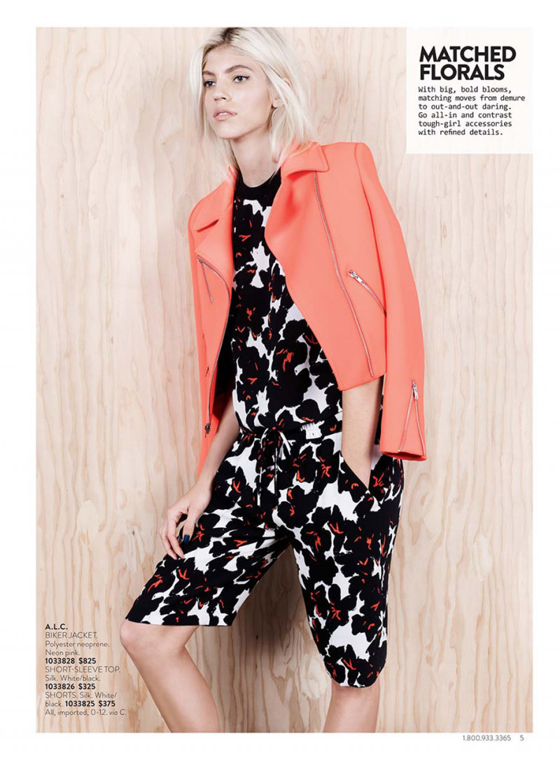 Devon Windsor featured in  the Nordstrom catalogue for Spring/Summer 2015