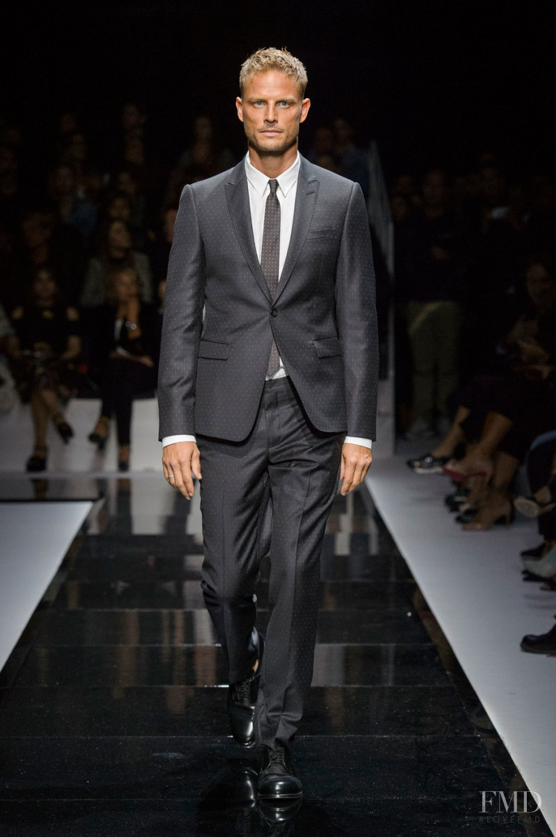 Arnaud Lemaire featured in  the Emporio Armani fashion show for Spring/Summer 2018