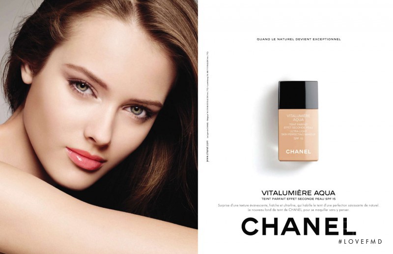 Anna de Rijk featured in  the Chanel Beauty advertisement for Spring/Summer 2010