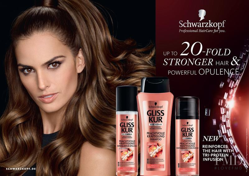 Izabel Goulart featured in  the Schwarzkopf advertisement for Spring/Summer 2016