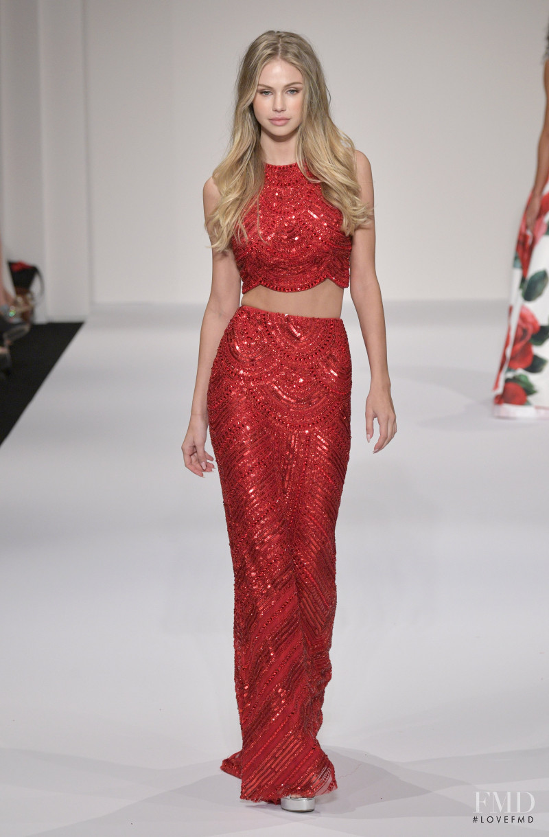 Scarlett Leithold featured in  the Sherri Hill fashion show for Spring/Summer 2018