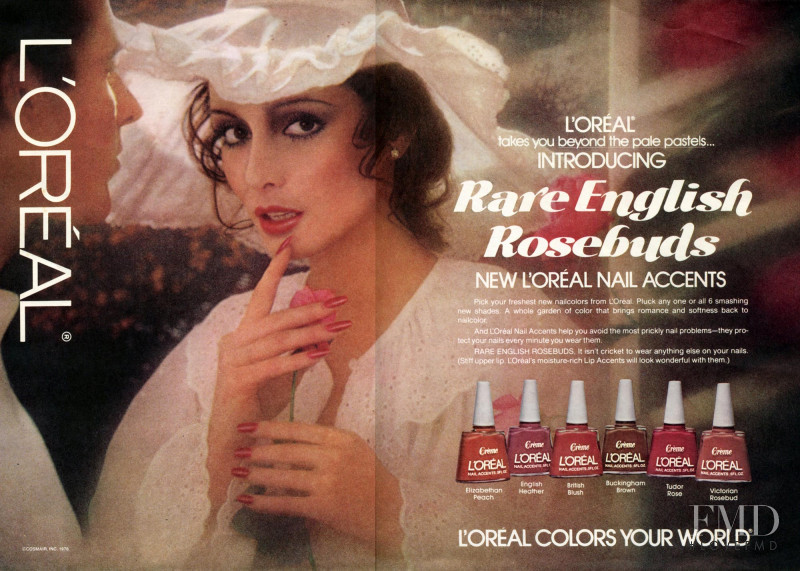 Catherine Roberts featured in  the L\'Oreal Paris advertisement for Autumn/Winter 1978