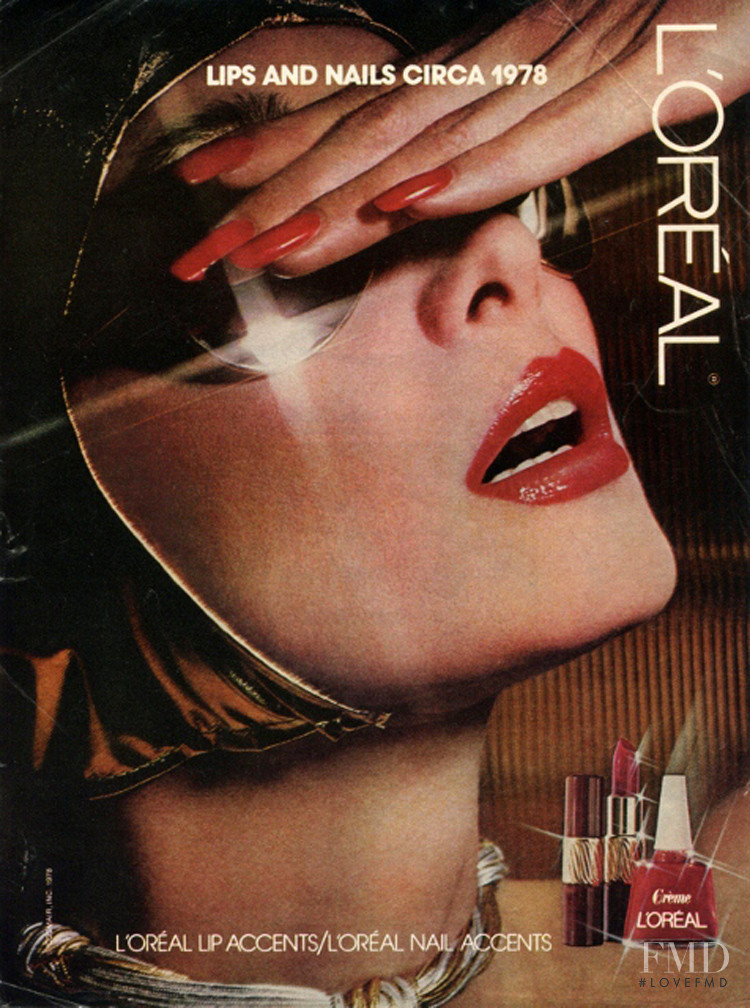 Catherine Roberts featured in  the L\'Oreal Paris advertisement for Spring/Summer 1978