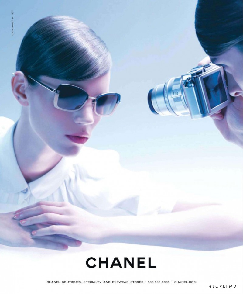 Freja Beha Erichsen featured in  the Chanel Eyewear advertisement for Spring/Summer 2010