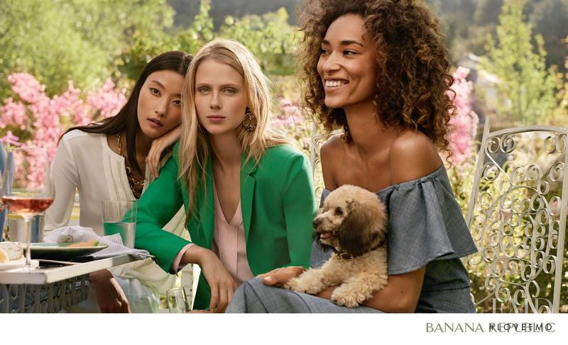 Anais Mali featured in  the Banana Republic advertisement for Spring/Summer 2017