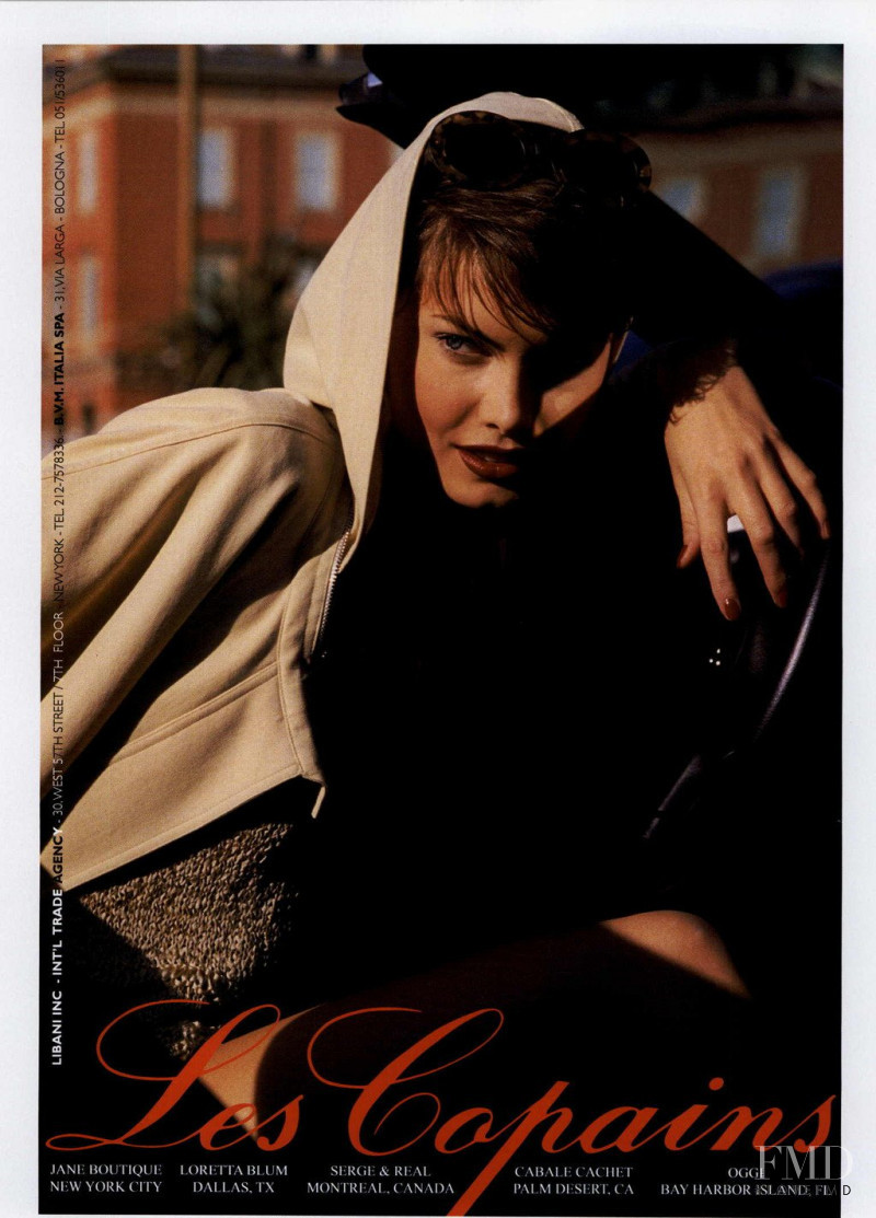 Gretha Cavazzoni featured in  the Les Copains advertisement for Spring/Summer 1995