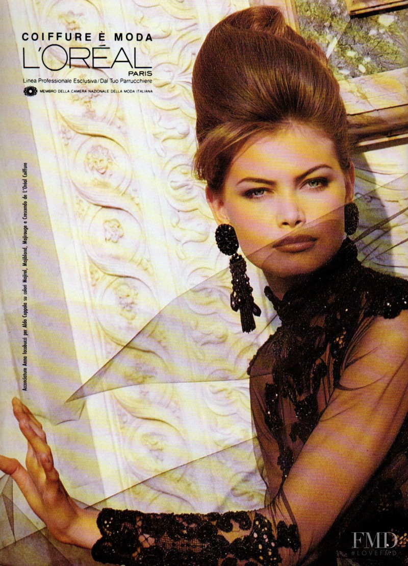 Gretha Cavazzoni featured in  the L\'Oreal Paris advertisement for Spring/Summer 1992