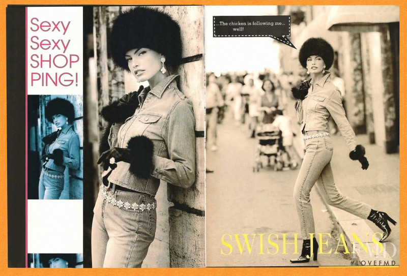 Gretha Cavazzoni featured in  the Swish Jeans advertisement for Autumn/Winter 1996