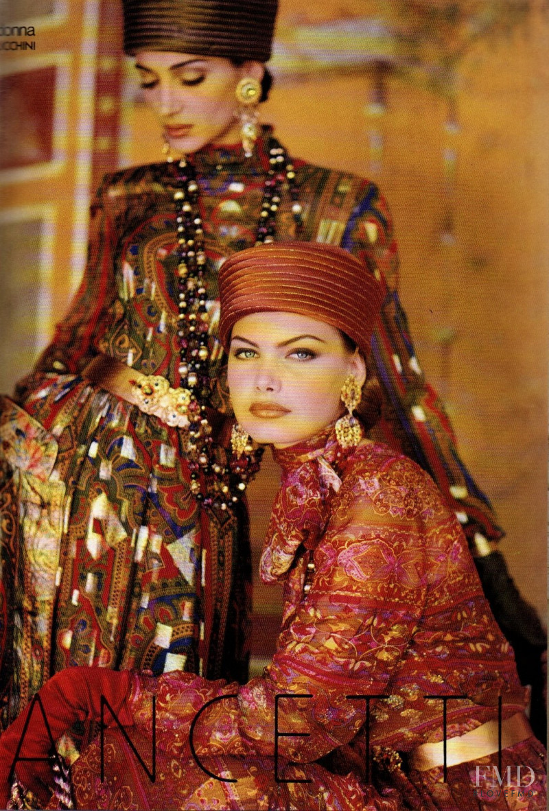 Gretha Cavazzoni featured in  the Lancetti advertisement for Autumn/Winter 1992