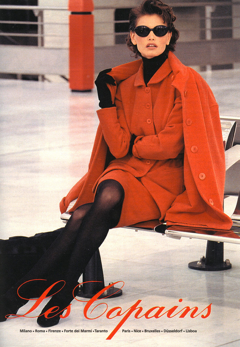 Gretha Cavazzoni featured in  the Les Copains advertisement for Autumn/Winter 1995