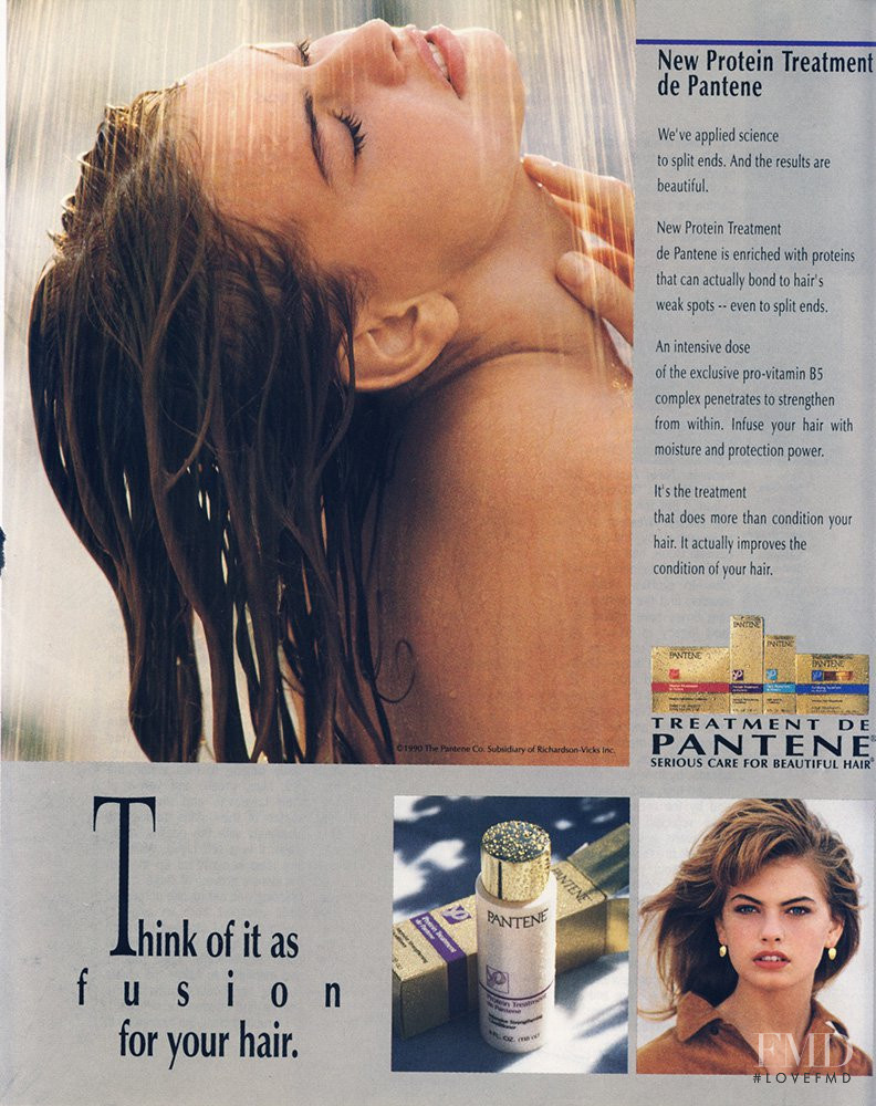 Gretha Cavazzoni featured in  the Pantene advertisement for Autumn/Winter 1989