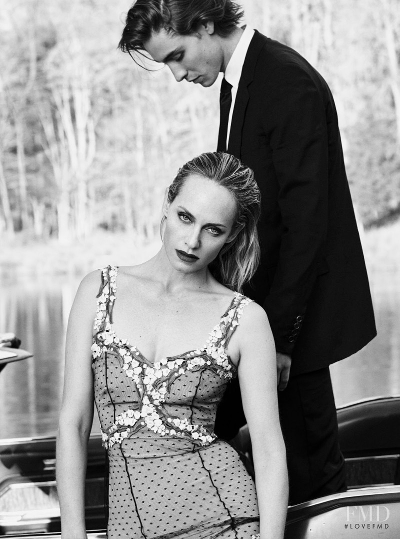 Amber Valletta featured in  the Blumarine advertisement for Spring/Summer 2018