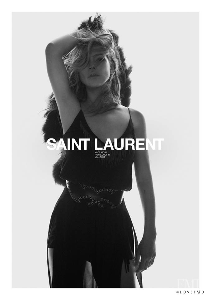 Kate Moss featured in  the Saint Laurent advertisement for Spring/Summer 2018