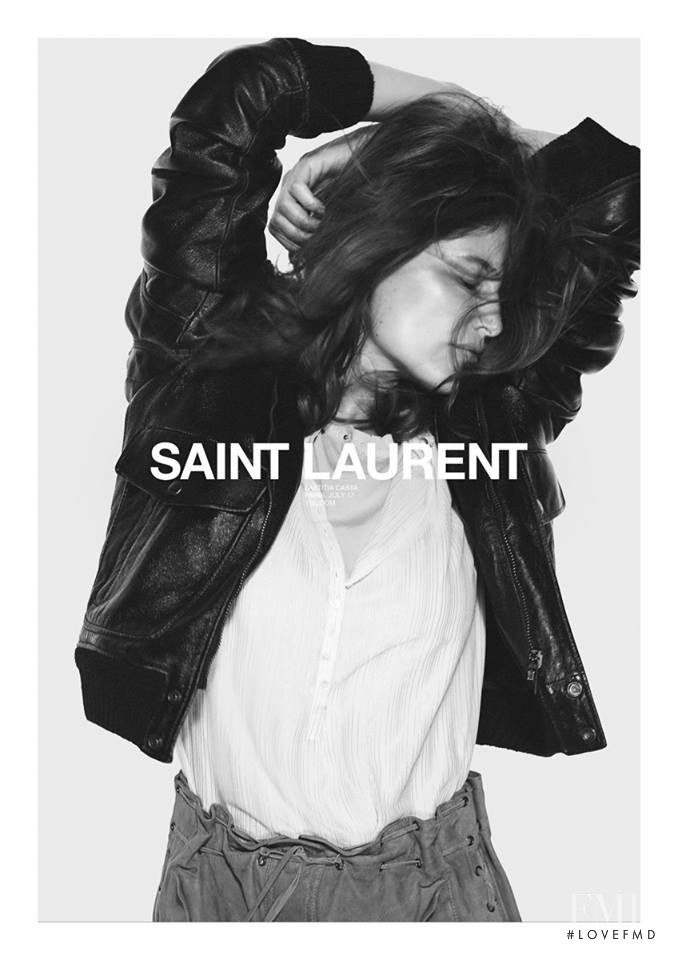 Laetitia Casta featured in  the Saint Laurent advertisement for Spring/Summer 2018