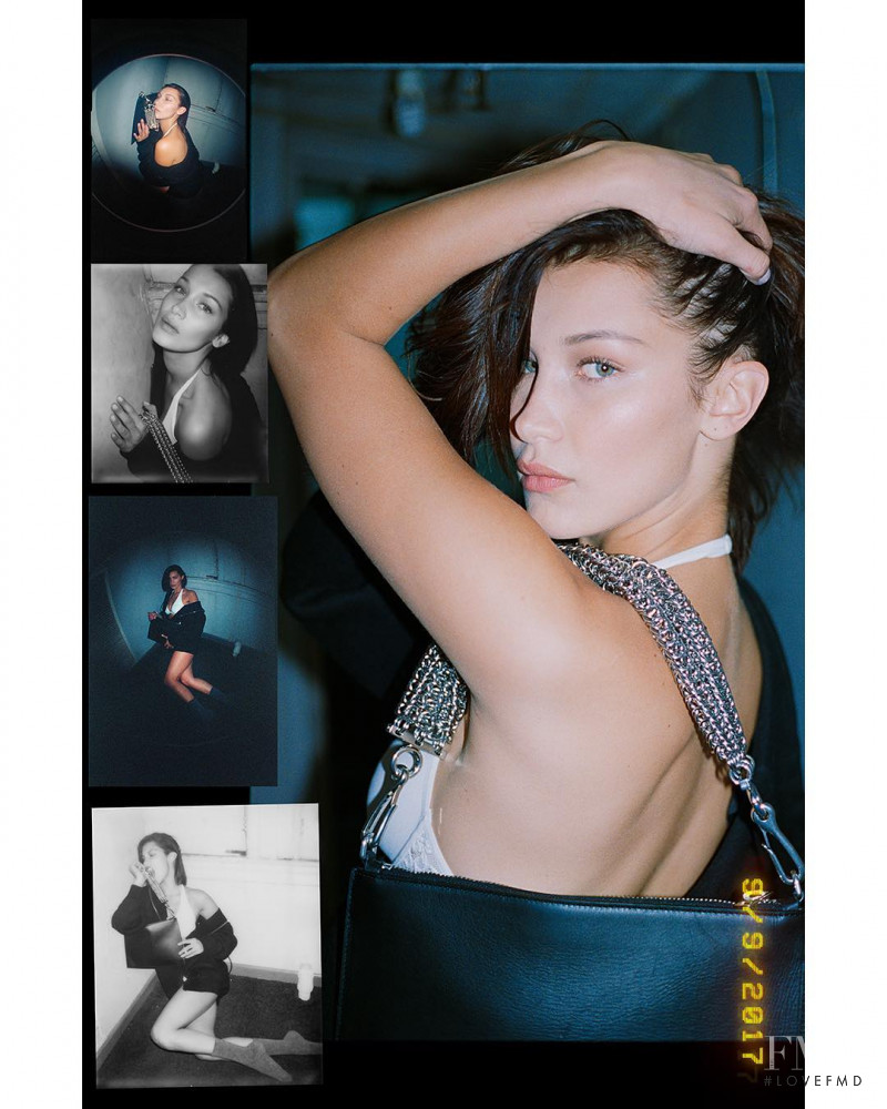 Bella Hadid featured in  the Alexander Wang advertisement for Spring/Summer 2018