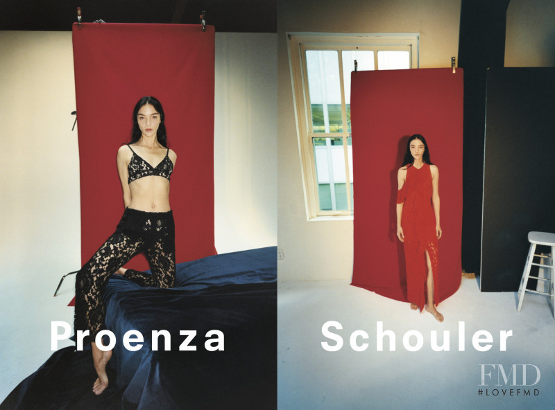 Mariacarla Boscono featured in  the Proenza Schouler advertisement for Spring/Summer 2018