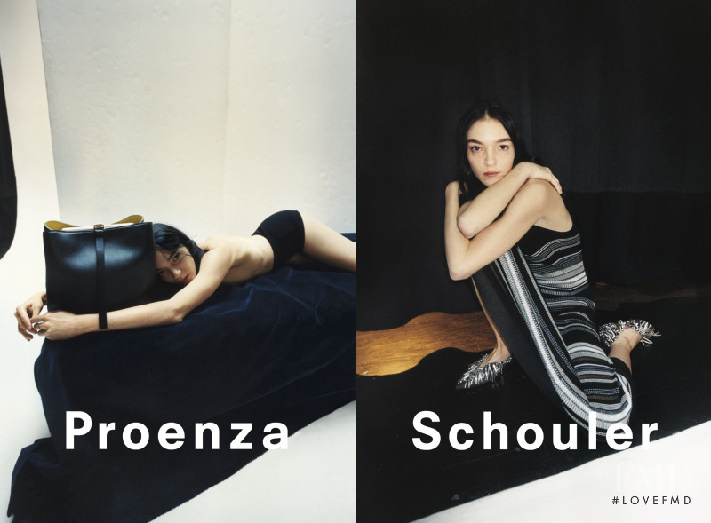 Mariacarla Boscono featured in  the Proenza Schouler advertisement for Spring/Summer 2018