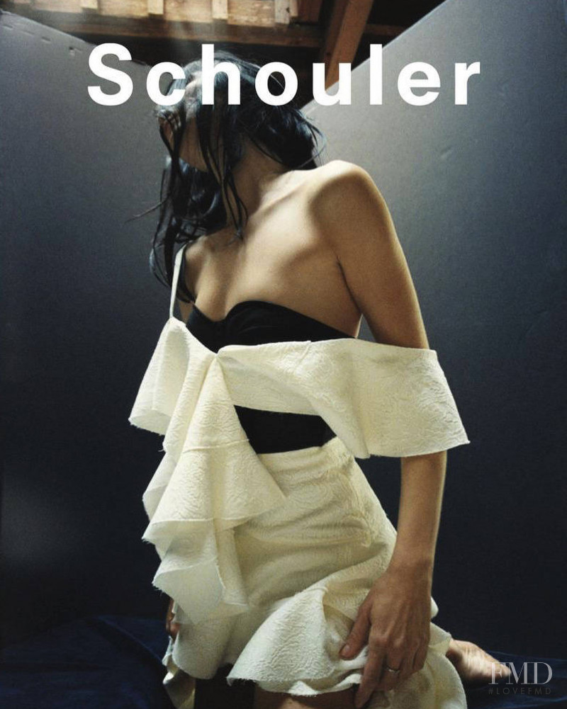 Mariacarla Boscono featured in  the Proenza Schouler advertisement for Spring/Summer 2018
