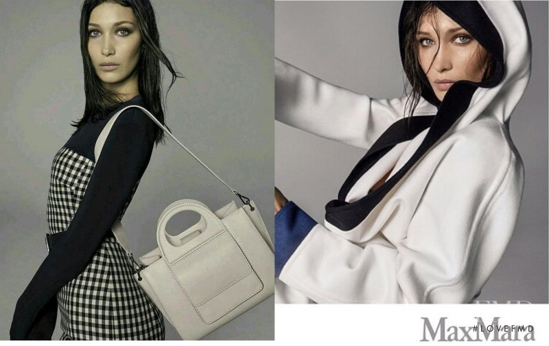 Bella Hadid featured in  the Max Mara Accessories advertisement for Spring/Summer 2018