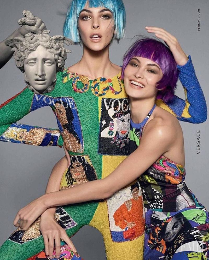 Grace Elizabeth featured in  the Versace advertisement for Spring/Summer 2018