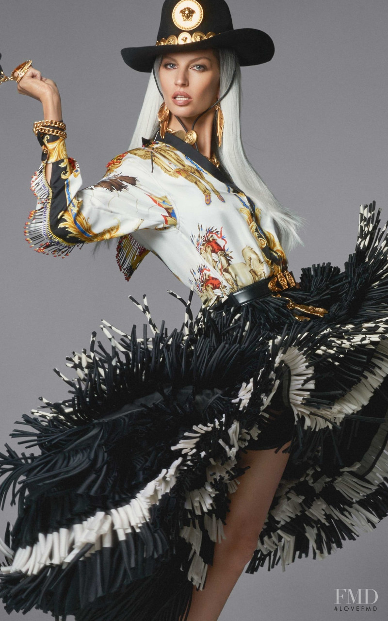 Raquel Zimmermann featured in  the Versace advertisement for Spring/Summer 2018