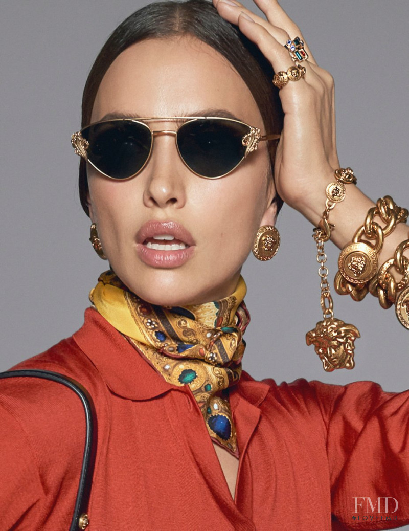 Irina Shayk featured in  the Versace advertisement for Spring/Summer 2018