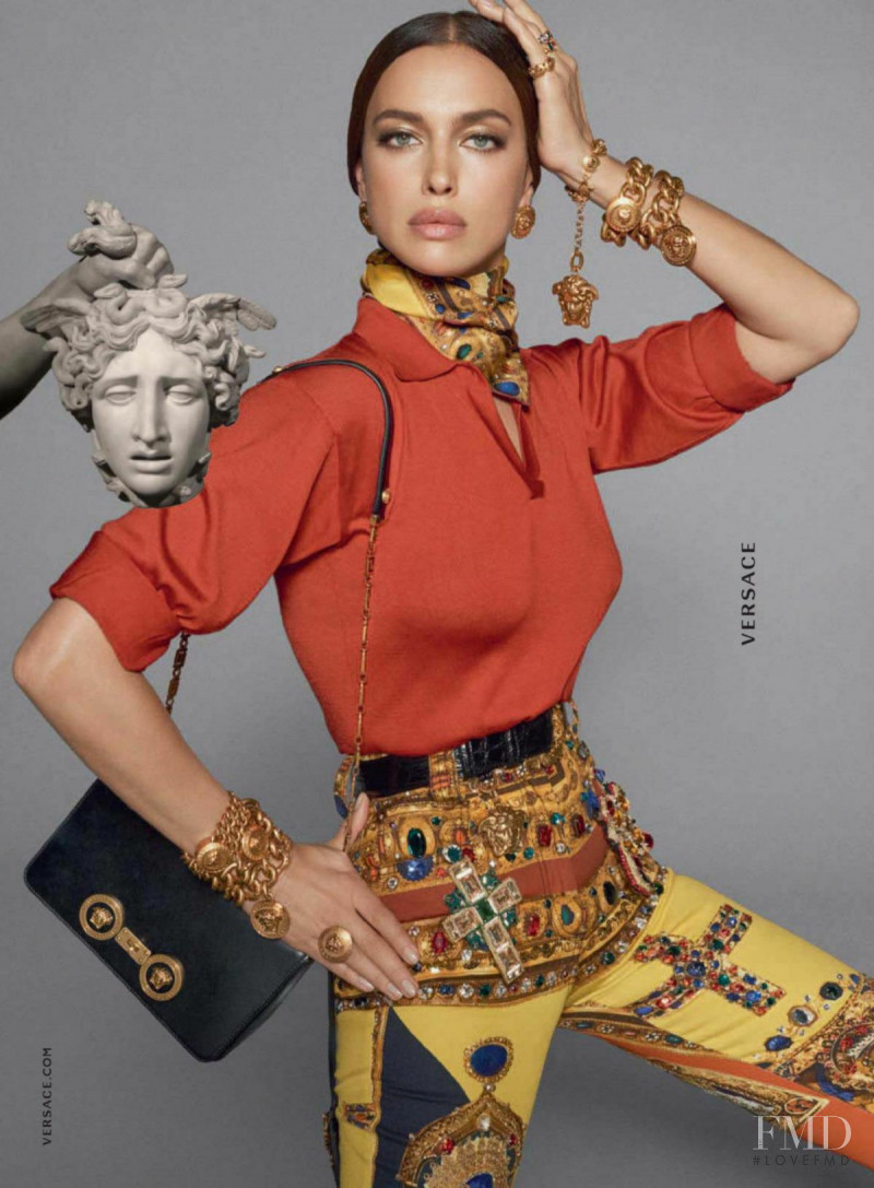Irina Shayk featured in  the Versace advertisement for Spring/Summer 2018