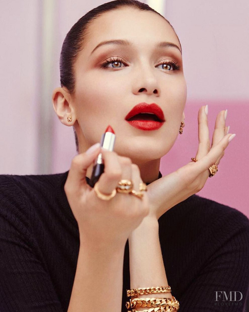 Bella Hadid featured in  the Dior Beauty advertisement for Autumn/Winter 2017