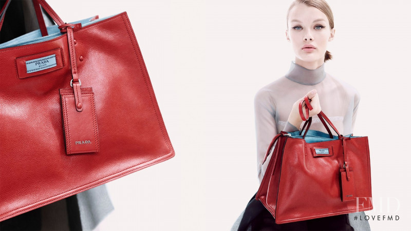 Kris Grikaite featured in  the Prada Synthesis advertisement for Resort 2018