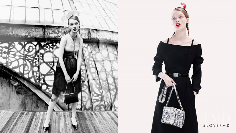 Kris Grikaite featured in  the Prada Perspectives advertisement for Resort 2018