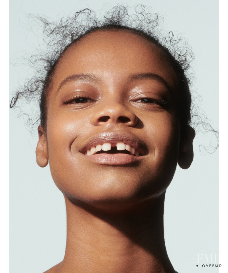 Aaliyah Hydes featured in  the Marc Jacobs Beauty advertisement for Spring/Summer 2018