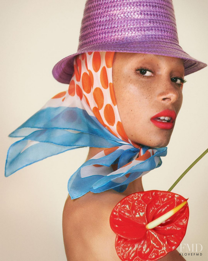 Adwoa Aboah featured in  the Marc Jacobs Beauty advertisement for Spring/Summer 2018