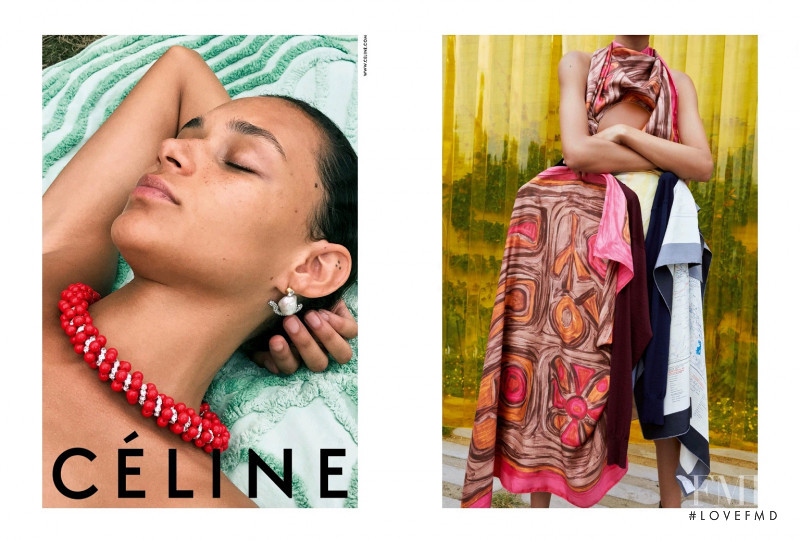Binx Walton featured in  the Celine advertisement for Resort 2018