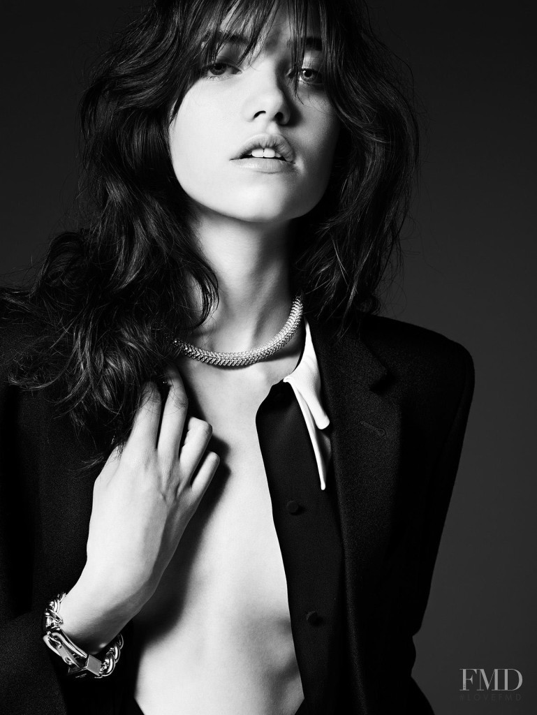 Grace Hartzel featured in  the Saint Laurent advertisement for Pre-Fall 2014