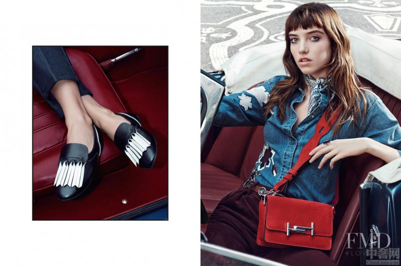 Grace Hartzel featured in  the Tod\'s advertisement for Spring/Summer 2016