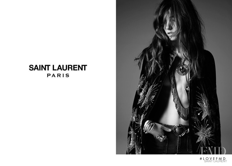 Grace Hartzel featured in  the Saint Laurent Psyche Rock Campaign advertisement for Autumn/Winter 2017