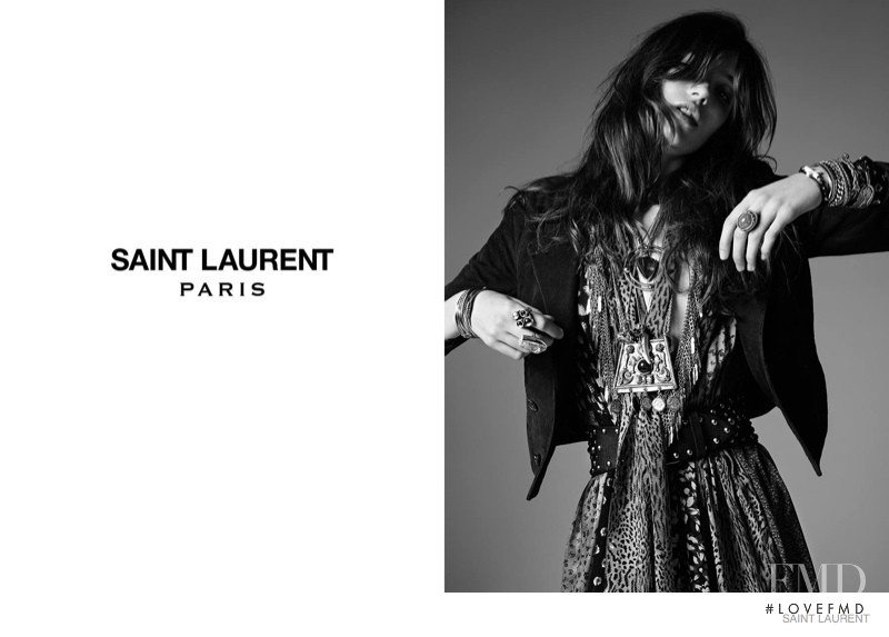 Grace Hartzel featured in  the Saint Laurent Psyche Rock Campaign advertisement for Autumn/Winter 2017