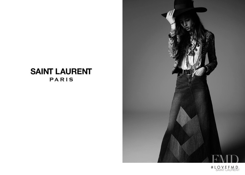 Grace Hartzel featured in  the Saint Laurent Psyche Rock Campaign advertisement for Autumn/Winter 2017