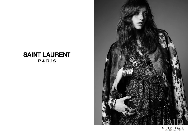 Grace Hartzel featured in  the Saint Laurent Psyche Rock Campaign advertisement for Autumn/Winter 2017