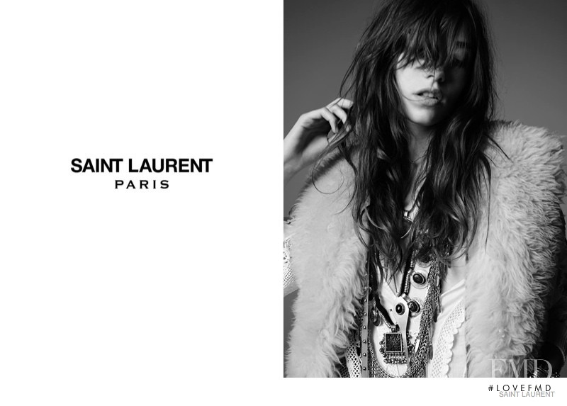 Grace Hartzel featured in  the Saint Laurent Psyche Rock Campaign advertisement for Autumn/Winter 2017
