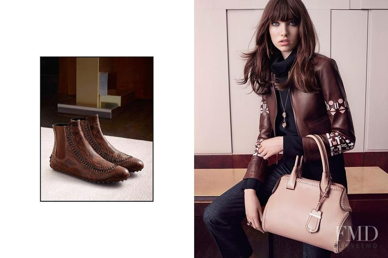 Grace Hartzel featured in  the Tod\'s advertisement for Autumn/Winter 2015