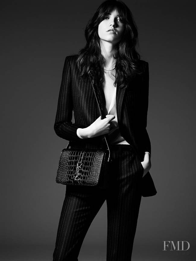 Grace Hartzel featured in  the Saint Laurent lookbook for Pre-Fall 2014