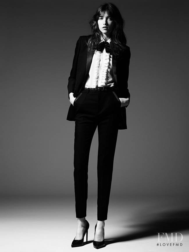 Grace Hartzel featured in  the Saint Laurent lookbook for Pre-Fall 2014