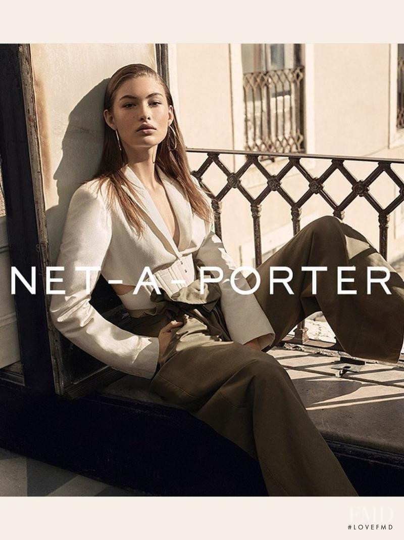 Grace Elizabeth featured in  the Net-a-Porter advertisement for Spring/Summer 2017
