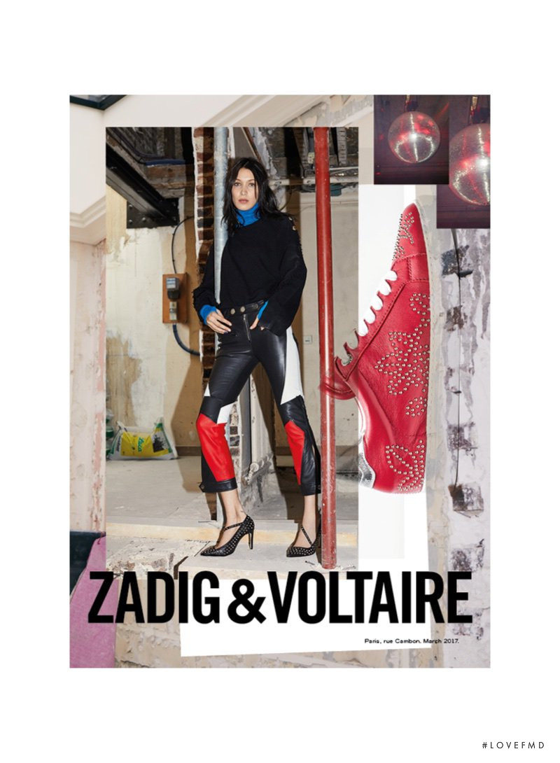 Bella Hadid featured in  the Zadig & Voltaire advertisement for Autumn/Winter 2017