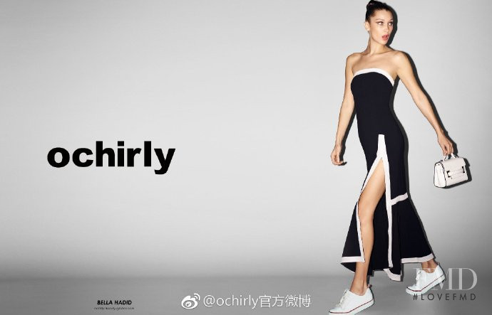 Bella Hadid featured in  the Ochirly advertisement for Summer 2017