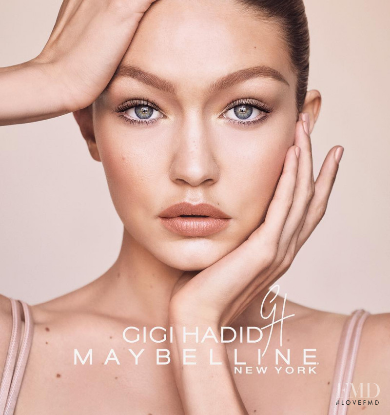 Gigi Hadid featured in  the Maybelline x Gigi Hadid advertisement for Autumn/Winter 2017